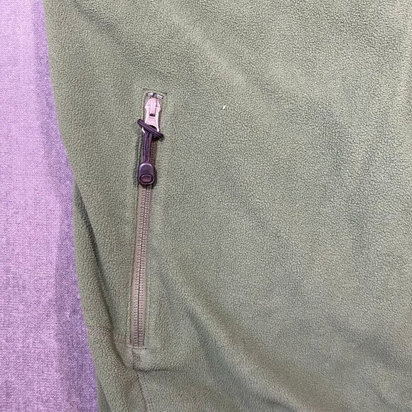 L.L. Bean Polartec Full-Zip Green Fleece Jacket With Mesh Lining Mens size LG - Picture 13 of 16
